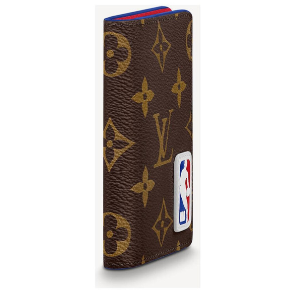 Louis Vuitton NBA Brown Monogram Canvas Red Logo Patch Pocket Organizer Wallet - Picture 3 of 8